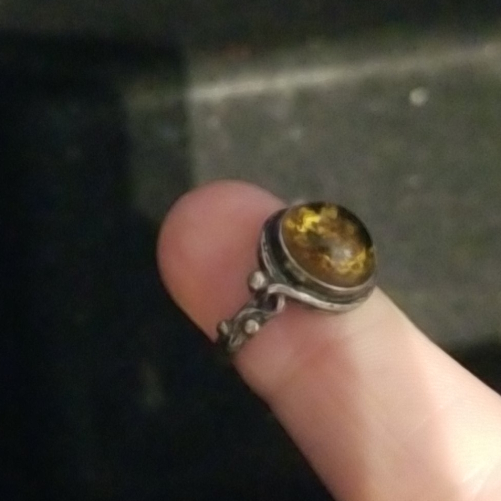 Agean Amber/Sterling Silver ring